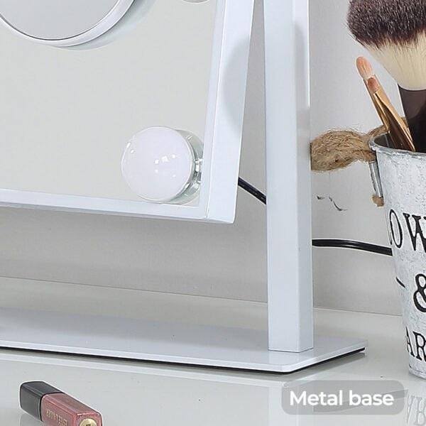gabiso 9 lights hollywood mirror with white color (2)