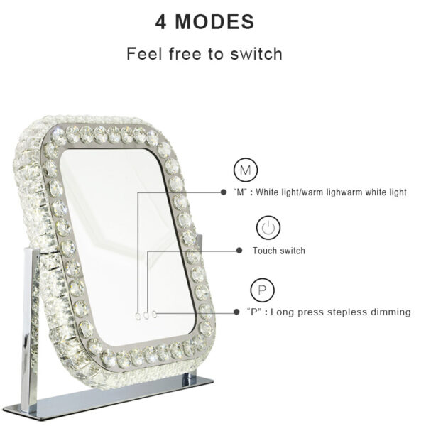 gabiso square crystal hollywood mirror with lights (6)